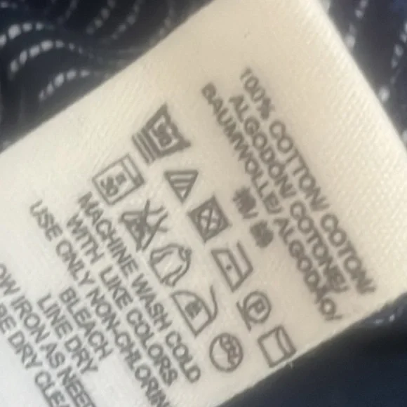 Free People Rumors Crop Navy Blue Strip Harem PaperBag Pants Women's Size 4 - Picture 8 of 9